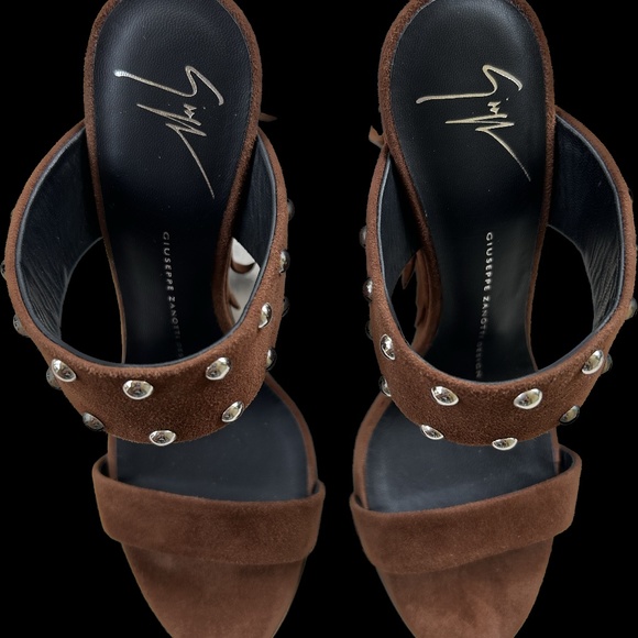 Giuseppe Zanotti Brown Studded Sandals (Whitney) - Picture 5 of 9